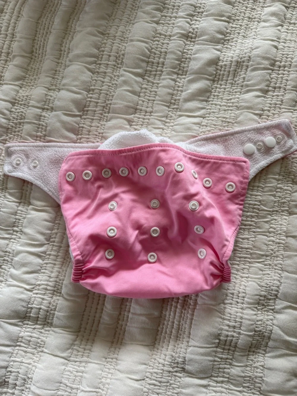 Adjustable Pink Snap Cloth Diaper Cover for Kids
